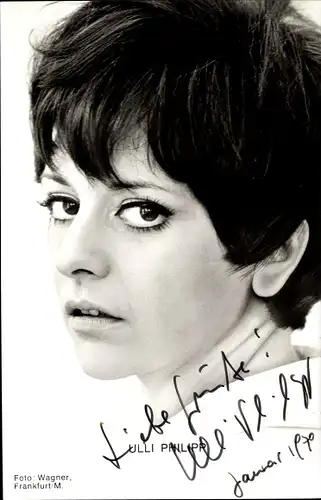 Ak Schauspielerin Ulli Philipp, Portrait, Autogramm