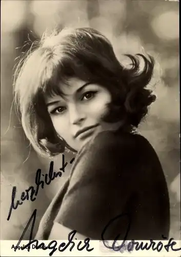 Ak Schauspielerin Angelica Domröse, Portrait, Autogramm