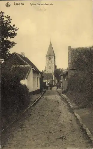 Ak Landen Flandern Flämisch Brabant, Eglise Sainte Gertrude