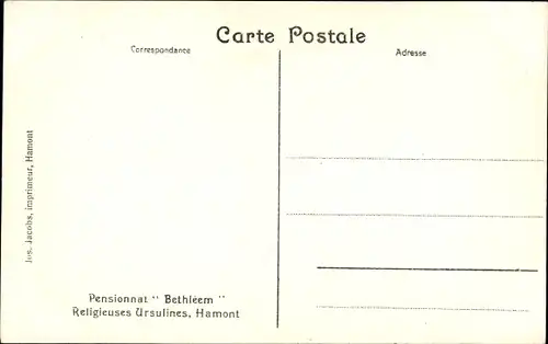 Ak Hamont Flandern Limburg, Pensionaat Bethleem, Un parloir