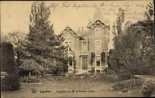 Ak Landen Flandern Flämisch Brabant, Propriete de M. le Notaire Jullet