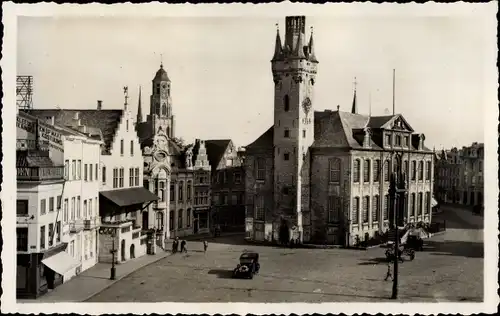 Ak Lier Lierre Flandern Antwerpen, Grand Place et Hotel de Ville