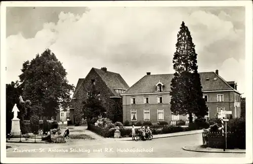 Ak Zieuwent Gelderland, St. Antonius Stichting met R. K. Huishoudschool