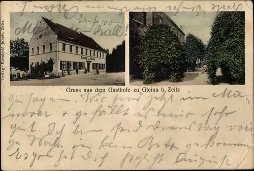 Ak Gleina im Burgenlandkreis, Gasthof zu Gleina