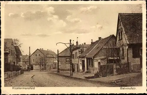 Ak Klostermansfeld in Sachsen Anhalt, Bahnhofstraße