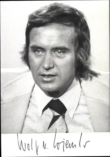 Foto Journalist und Moderator Wolf von Lojewski, Portrait, Autogramm
