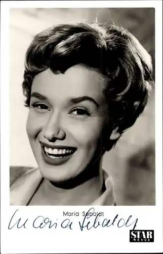 Ak Schauspielerin Maria Seebaldt, Portrait, Autogramm