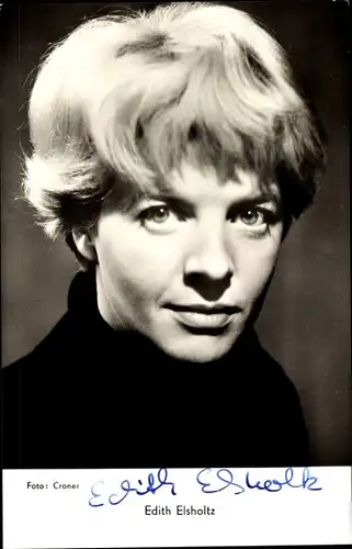 Ak Schauspielerin Edith Elsholtz, Portrait, Autogramm