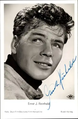 Ak Schauspieler Ernst J. Reinhold, Portrait, Autogramm