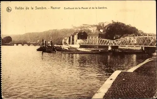 Ak Namur Wallonien, Confluent de la Meuse et de la Sambre