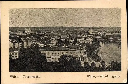 Ak Vilnius Wilna Wilno Litauen, Totalansicht