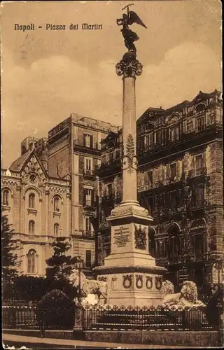 Ak Napoli Neapel Campania, Piazza dei Martiri