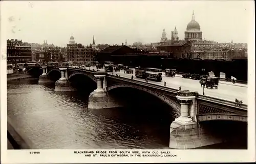 Ak Southwark London England, Blackfriars Bridge, St. Paul's Cathedral