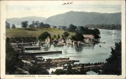 Ak Bowness on Windermere Cumbria England, Bowness Bay