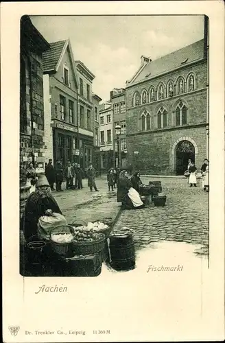 Ak Aachen in Nordrhein Westfalen,Partie auf dem Fischmarkt