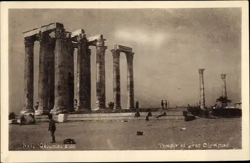 Ak Athen Griechenland, Colonnes du Temple de Jupiter Olympien