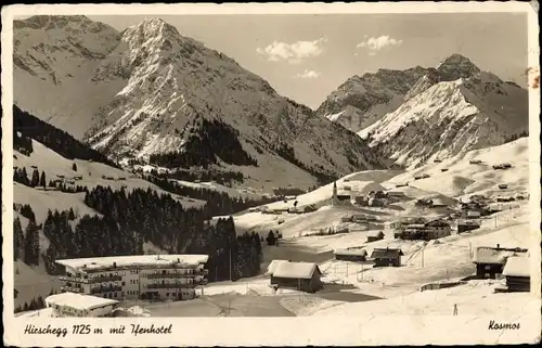 Ak Hirschegg Mittelberg im Kleinwalsertal Vorarlberg, Teilansicht mit Ifenhotel, Winter