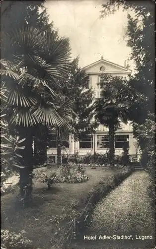Ak Lugano Kanton Tessin Schweiz, Hotel Adler-Stadthof