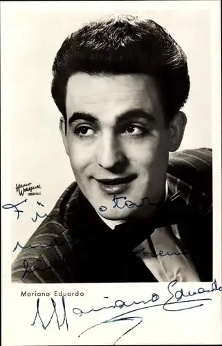 Ak Schauspieler Mariano Eduardo, Portrait, Autogramm
