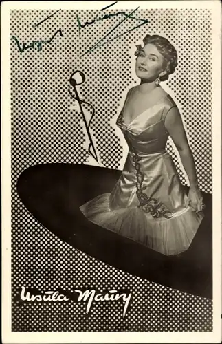 Ak Sängerin Ursula Maury, Portrait, Autogramm