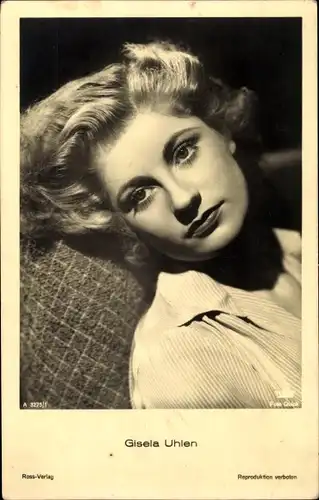 Ak Schauspielerin Gisela Uhlen, Portrait, Ross 3275/1