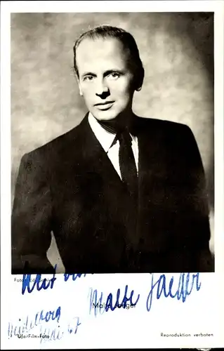 Ak Schauspieler Malte Jaeger, Portrait, Autogramm