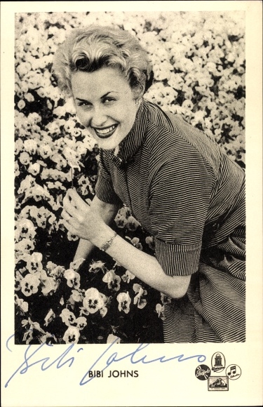 Ak Schauspielerin und Sängerin Bibi Johns, Portrait, Autogramm Nr
