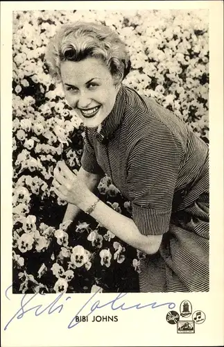 Ak Schauspielerin und Sängerin Bibi Johns, Portrait, Autogramm