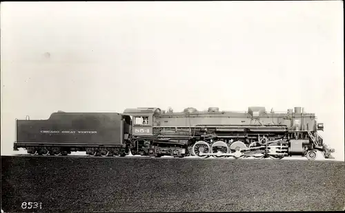 Foto Ak US Amerikanische Eisenbahn, Chicago Great Western, Dampflok Nr. 854