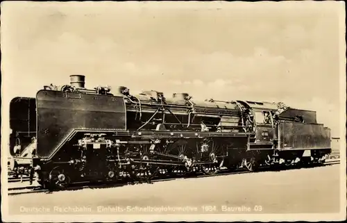 Ak Deutsche Reichsbahn, Einheits Schnellzug Lokomotive 1934, Baureihe 03