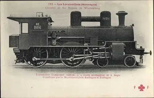Ak Deutsche Eisenbahn, Lokomotive, Württemberg, Express