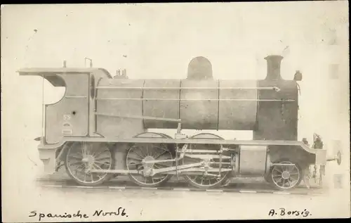Foto Ak Spanische Eisenbahn, Dampflok Nr. 55