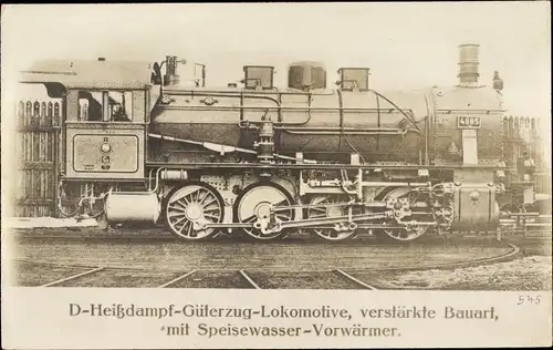 Ak Deutsche Eisenbahn, D Heißdampf Güterzug Lokomotive, Dampflok Nr. 4885