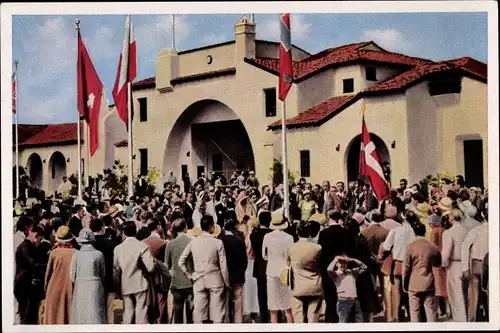 Sammelbild Olympia 1936, Olympisches Dorf Los Angeles