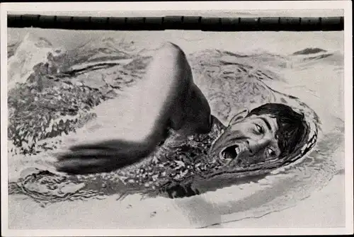 Sammelbild Olympia 1936, Schwimmer Jack Medica