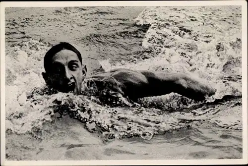 Sammelbild Olympia 1936, Ungarischer Schwimmer Ference Csik