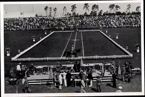 Sammelbild Olympia 1936, Dressurprüfung auf dem Maifeld