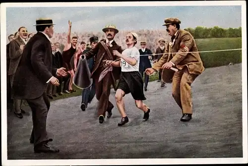 Sammelbild Olympia 1936, Olympische Spiele London 1908, Marathonläufer Dorando, Italien