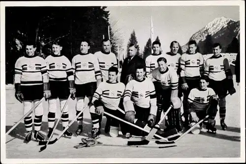 Sammelbild Olympia 1936, Britische Eishockeymannschaft