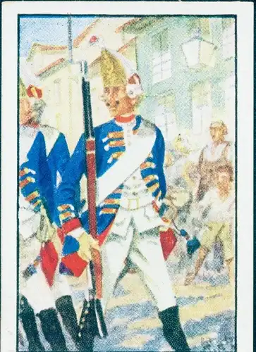 Sammelbild Deutsche Uniformen, Zeitalter Friedrichs des Großen, Serie 8 Bild 43 Grenadier