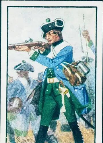 Sammelbild Deutsche Uniformen, Zeitalter Friedrichs des Großen, Serie 30 Bild 180 Musketier