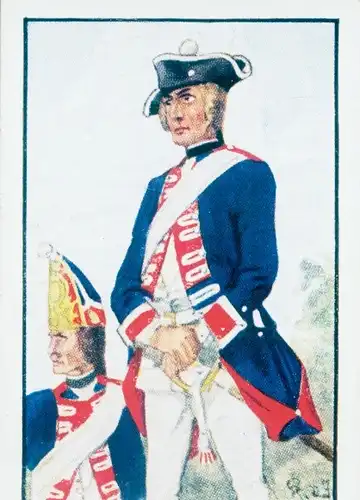 Sammelbild Deutsche Uniformen, Zeitalter Friedrichs des Großen, Serie 33 Bild 196 Musketier