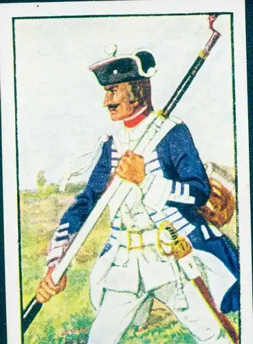 Sammelbild Deutsche Uniformen, Zeitalter Friedrichs des Großen, Serie 33 Bild 195 Musketier