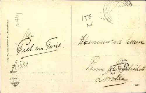 Ak Sommelsdijk Insel Goeree Overflakkee Südholland, Langeweg, Junge mit Hundekarren