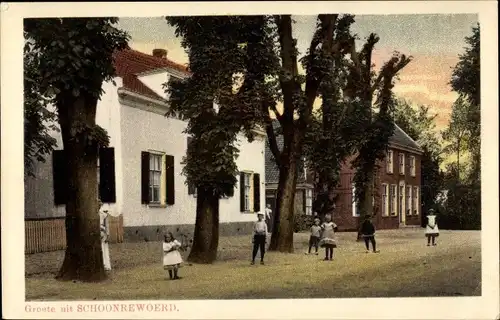Ak Schoonrewoerd Utrecht Niederlande, Ortspartie, Kinder