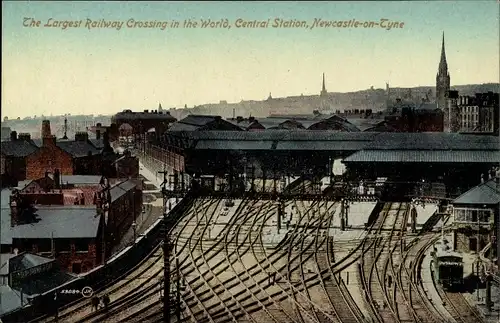 Ak Newcastle upon Tyne Northumberland England, Central Station