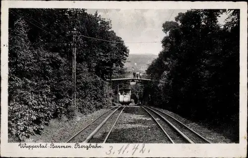 Ak Barmen Wuppertal, Bergbahn