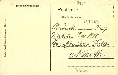 Ak Karlsruhe in Baden, östliche Kaiserstraße ab Marktplatz, Straßenbahnen