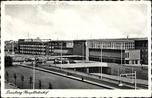 Ak Duisburg im Ruhrgebiet, Hauptbahnhof