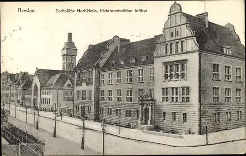 Ak Wrocław Breslau in Schlesien, Technische Hochschule, Elektronisches Institut